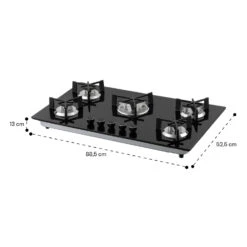 Trifecta 5 Gaskochfeld 5-flammig Triangle-Brenner Glaskeramik -Outdoor Grills Store 10035470 yy 0011 dimensions