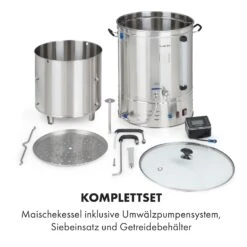 Brauheld Pro Maischekessel 3300W 70L 30-100°C Umwälzpumpe Edelstahl 17 Brauheld Pro Maischekessel 3300W 70L 30-100°C Umwälzpumpe Edelstahl -Outdoor Grills Store 10035516 de 0008 logo