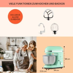 Bella Elegance Küchenmaschine 2000W 2,7PS 5,2 Ltr Edelstahl BPA-frei 11 Bella Elegance Küchenmaschine 2000W 2,7PS 5,2 Ltr Edelstahl BPA-frei -Outdoor Grills Store 10035520 de 0005 usp