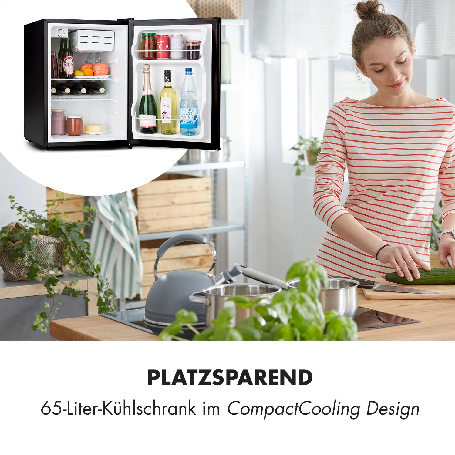 Cool Kid Mini-Kühlschrank Mit 4-L-Gefrierfach 66 Liter 41dB 2 Cool Kid Mini-Kühlschrank Mit 4-L-Gefrierfach 66 Liter 41dB – Bild 2