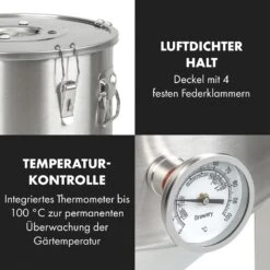 Gärkeller Pro XL Fermentierkessel 60 Liter Ablassventil 304-Edelstahl -Outdoor Grills Store 10035622 de 0007 logo