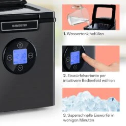 Icemeister 2G Eiswürfelmaschine 12kg/24h LC-Display Edelstahl -Outdoor Grills Store 10035712 de 0004 usp
