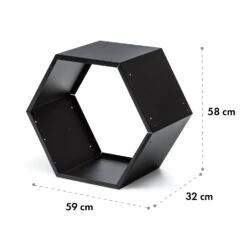 Hexawood Black Holzspeicher Hexagon-Form 50,2x58x32cm -Outdoor Grills Store 10035764 yy 0006 logo