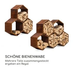 Hexawood Rust Holzspeicher Hexagon-Form 50,2x58x32cm -Outdoor Grills Store 10035765 de 0004 logo