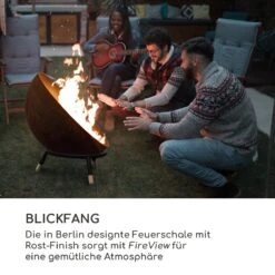 Fireball Rust Feuerschale 60 Cm Ø Kippbare Rost-Finish Rost / Holz -Outdoor Grills Store 10035771 de 0005 logo