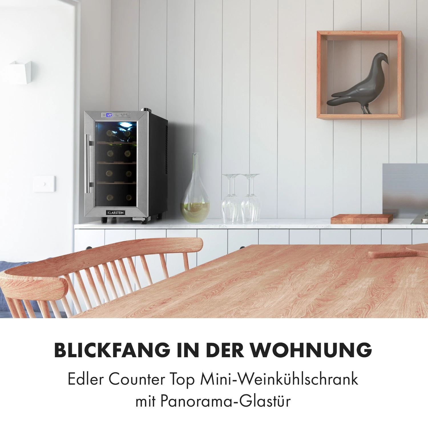 Reserva 8 Uno Weinkühlschrank 23 Ltr 8 Fl 11-18 °C 26 DB Edelstahl 2 Reserva 8 Uno Weinkühlschrank 23 Ltr 8 Fl 11-18 °C 26 DB Edelstahl – Bild 2