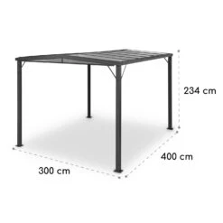 Pantheon Solid Sky Flat Pergola Vordach 3x4m Polycarbonat 13 Pantheon Solid Sky Flat Pergola Vordach 3x4m Polycarbonat -Outdoor Grills Store 10035871 yy 0007 dimensions