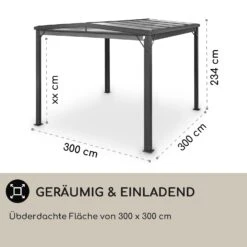 Pantheon Cortina Solid Sky Pergola Vordach 3x3m Polycarbonat 10 Pantheon Cortina Solid Sky Pergola Vordach 3x3m Polycarbonat -Outdoor Grills Store 10035872 de 0004 usp