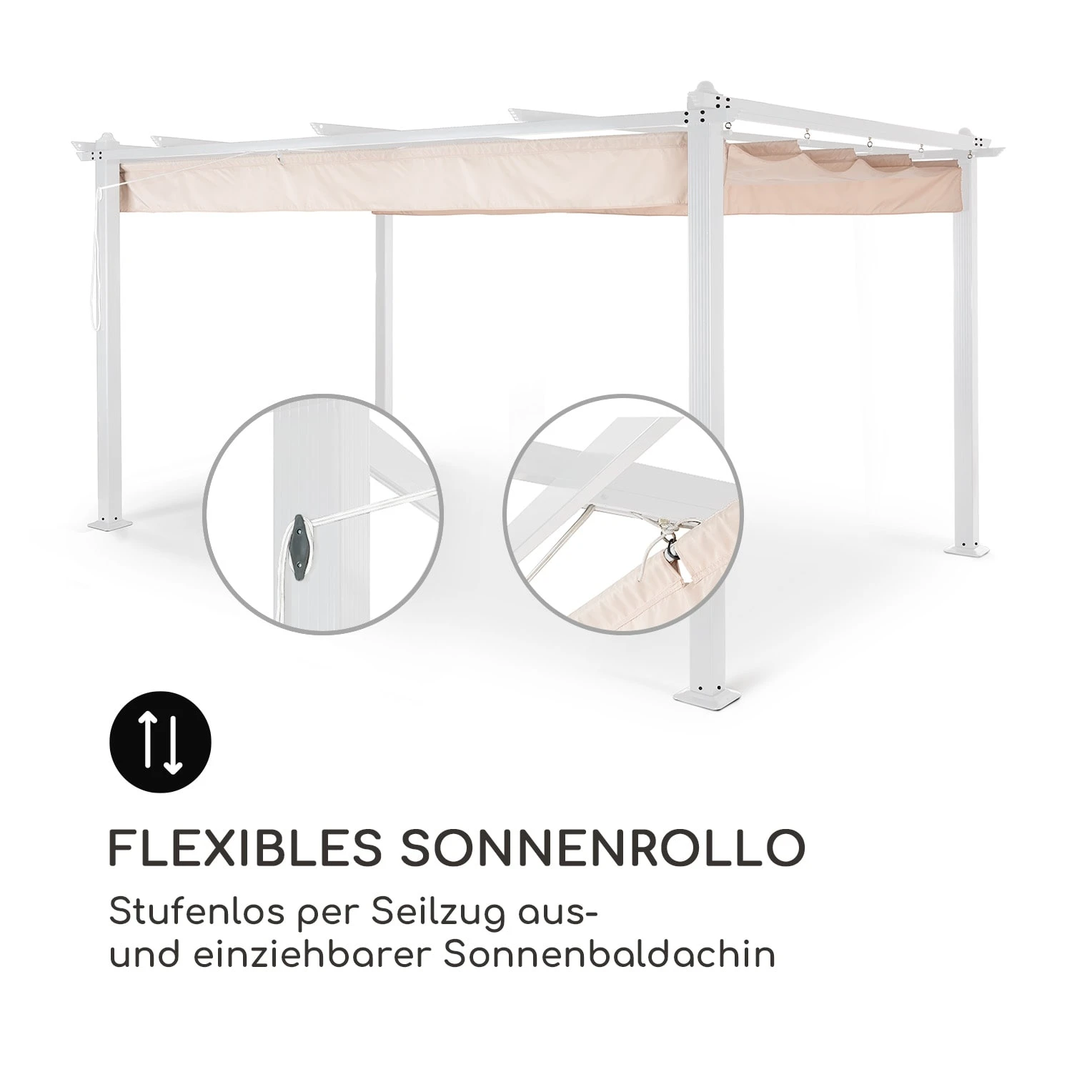 Pantheon Pergola Aluminiumkantrohr 3x4m 4 Eckpfosten Wasserabweisend 4 Pantheon Pergola Aluminiumkantrohr 3x4m 4 Eckpfosten Wasserabweisend – Bild 4