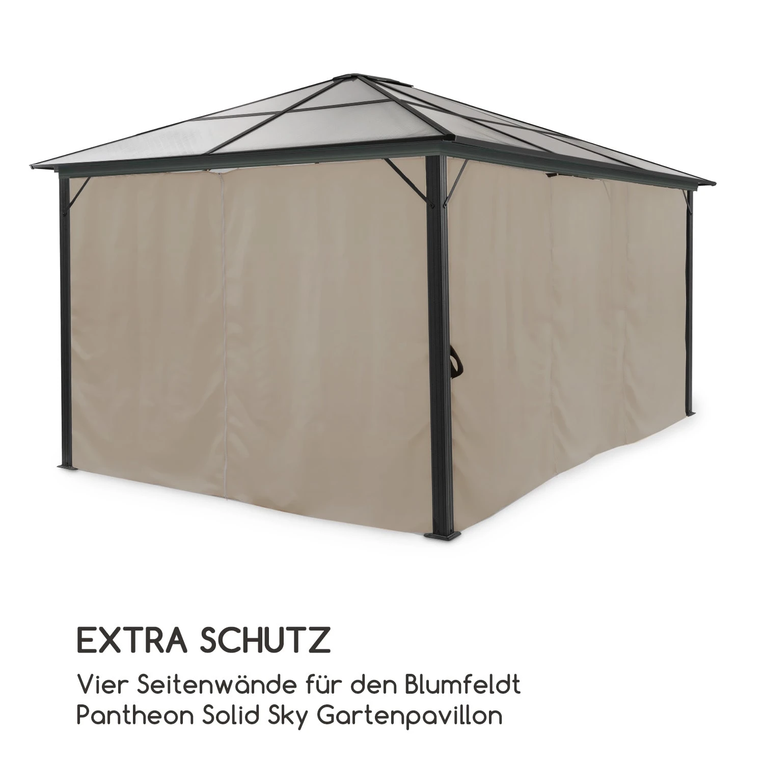 Pantheon Solid Sky Pavillon-Seitenwände 3x4 4 Stück 140g/m² 3 Pantheon Solid Sky Pavillon-Seitenwände 3x4 4 Stück 140g/m² – Bild 3