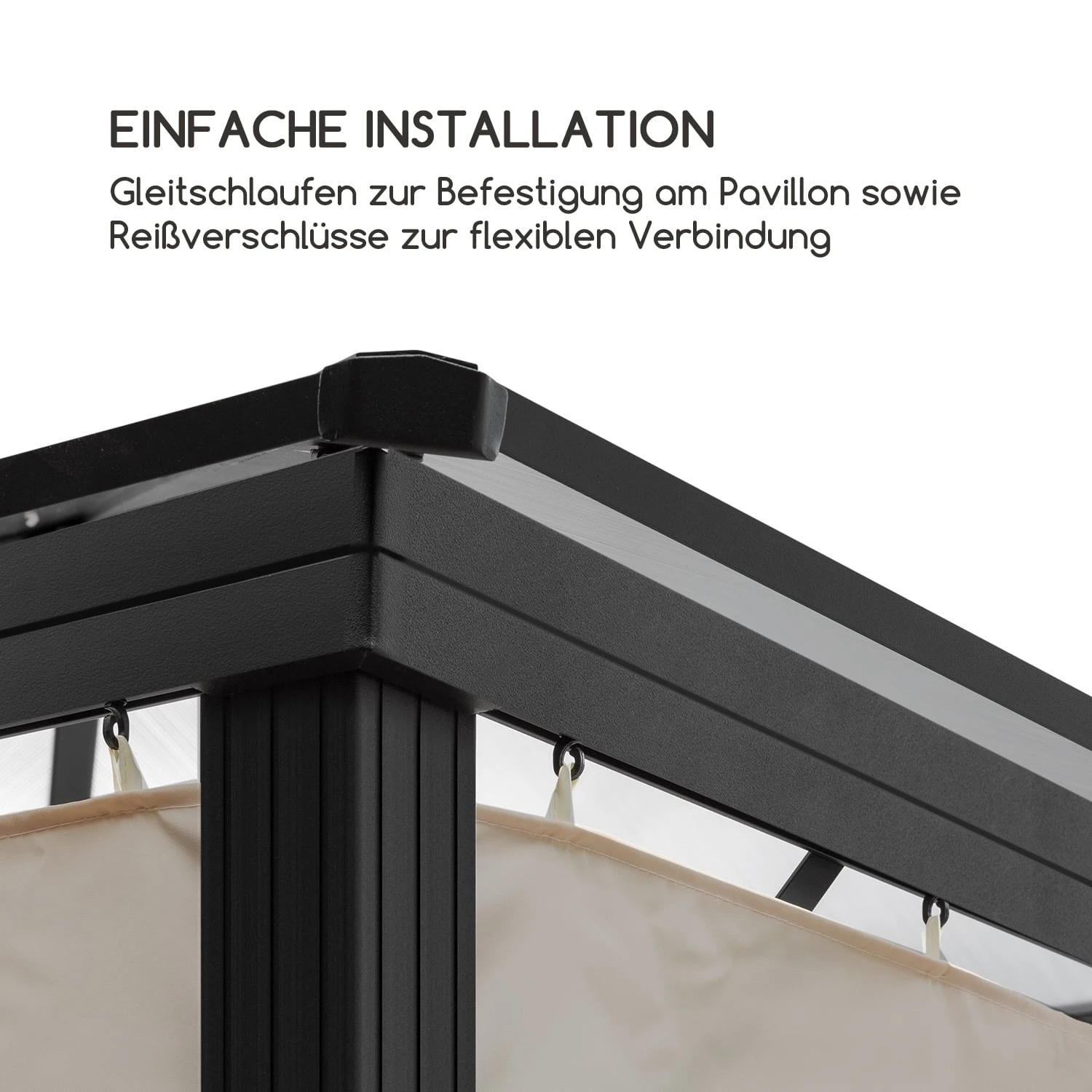 Pantheon Solid Sky Pavillon-Seitenwände 3x4 4 Stück 140g/m² 4 Pantheon Solid Sky Pavillon-Seitenwände 3x4 4 Stück 140g/m² – Bild 4