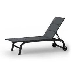 Limala Sonnenliege Lounger Stahl/Aluminium Textilene 150 Kg Mobil