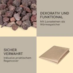 Prati Gas-Feuerstelle 13 KW Elektrisches Zündsystem Lavasteine Inkl. Regenschutz -Outdoor Grills Store 10035934 de 0007 logo