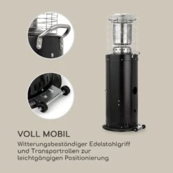 Heatwave Gasheizstrahler 10 KW (728 G/h) Bodenrollen Schutzcover Piezozündung -Outdoor Grills Store 10035958 de 0003 logo