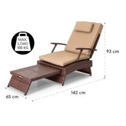 Kos Lounger Liegestuhl Mit Fußteil Stahlrahmen 6-Positionen -Outdoor Grills Store 10035991 de 0006 usp