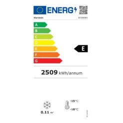 IceAge 36 Gefrierschrank 36 Liter EEK E 2 Etagen Thermostat Glasfront -Outdoor Grills Store 10036065 energy label