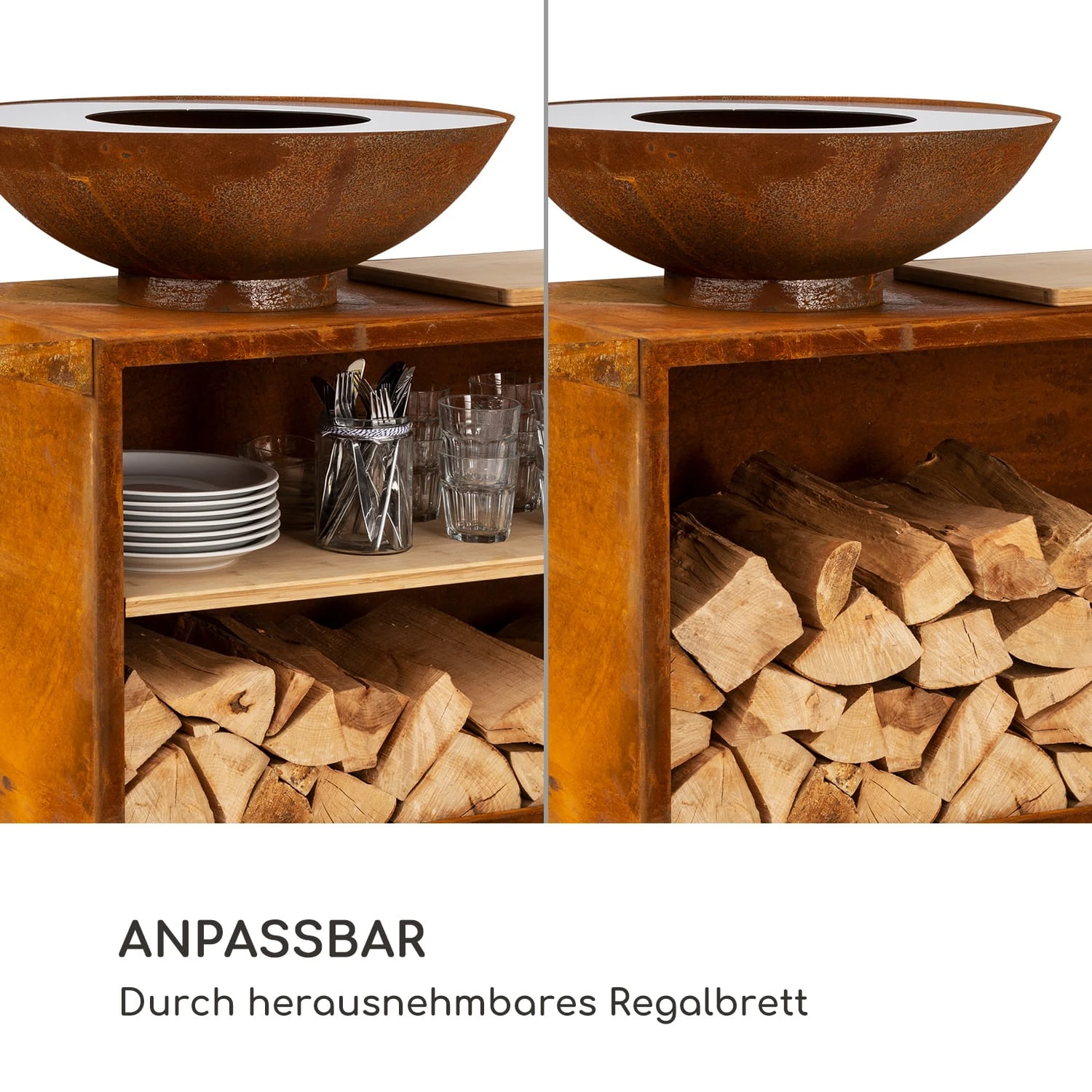 Savage 2.0 Wide Feuerschale Grill Bambus-Schneidebrett Wetterschutz 4 Savage 2.0 Wide Feuerschale Grill Bambus-Schneidebrett Wetterschutz – Bild 4