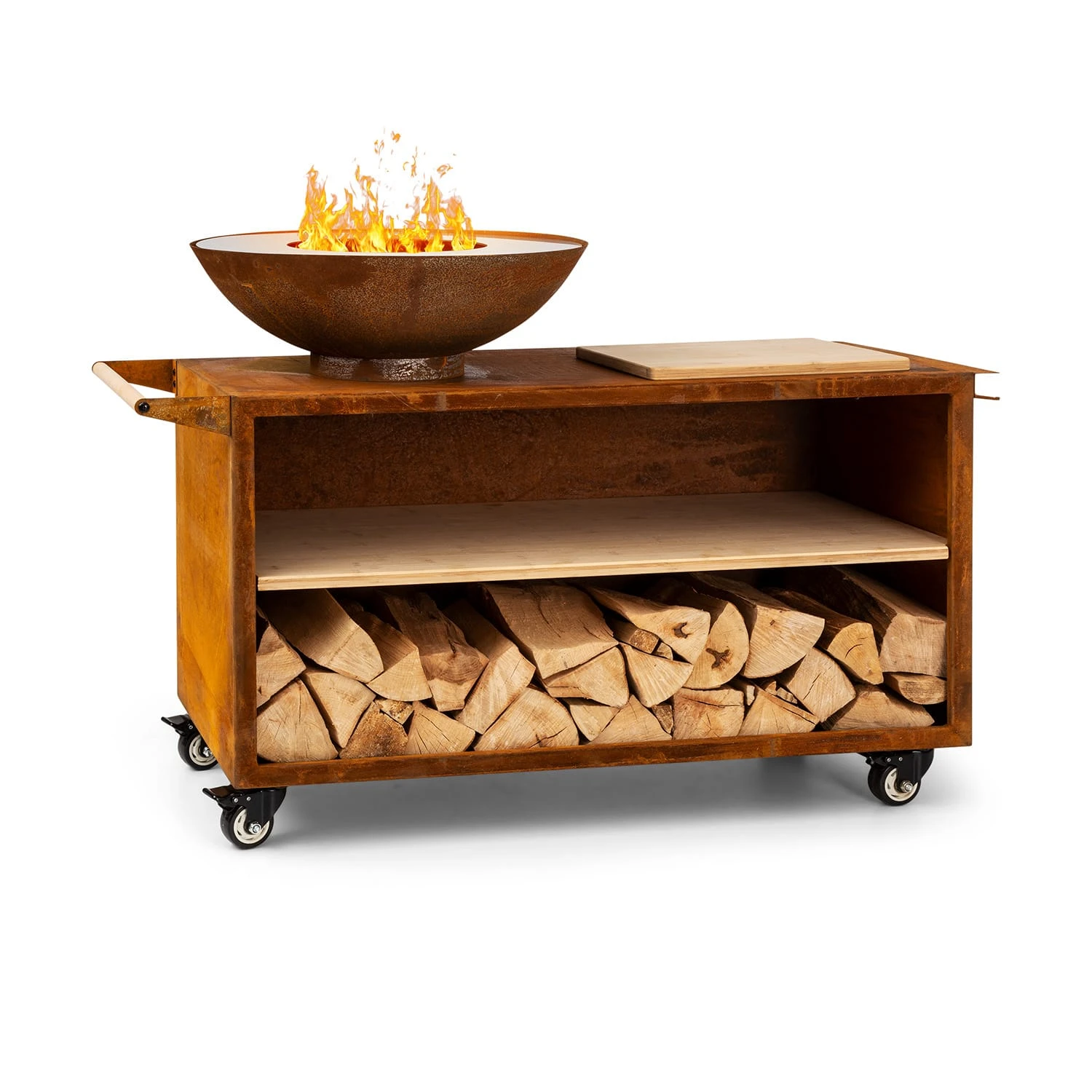 Savage 2.0 Wide Feuerschale Grill Bambus-Schneidebrett Wetterschutz 1 Savage 2.0 Wide Feuerschale Grill Bambus-Schneidebrett Wetterschutz