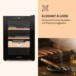 Klarstein El Presidente 37 Zigarren-Humidor 37L 2 Einschübe 1 Fach Zedernholz -Outdoor Grills Store 10036101 de 0003 logo