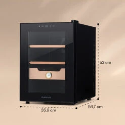 Klarstein El Presidente 37 Zigarren-Humidor 37L 2 Einschübe 1 Fach Zedernholz -Outdoor Grills Store 10036101 yy 0007 logo