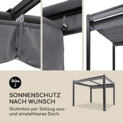 Pantheon Cortina Pergola Ersatzdach 200 G/m² Polyester-Tuch 3x3 M Inkl. Seilzug 7 Pantheon Cortina Pergola Ersatzdach 200 G/m² Polyester-Tuch 3x3 M Inkl. Seilzug -Outdoor Grills Store 10036113 de 0003 logo
