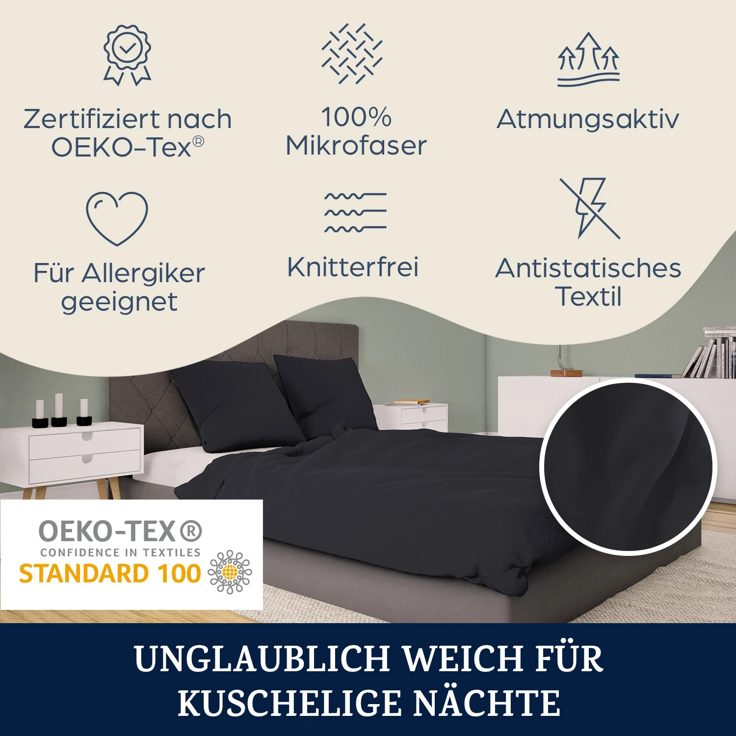 Traumwolle Biber-Bettwäsche 135x200 Cm 2 Traumwolle Biber-Bettwäsche 135x200 Cm – Bild 2