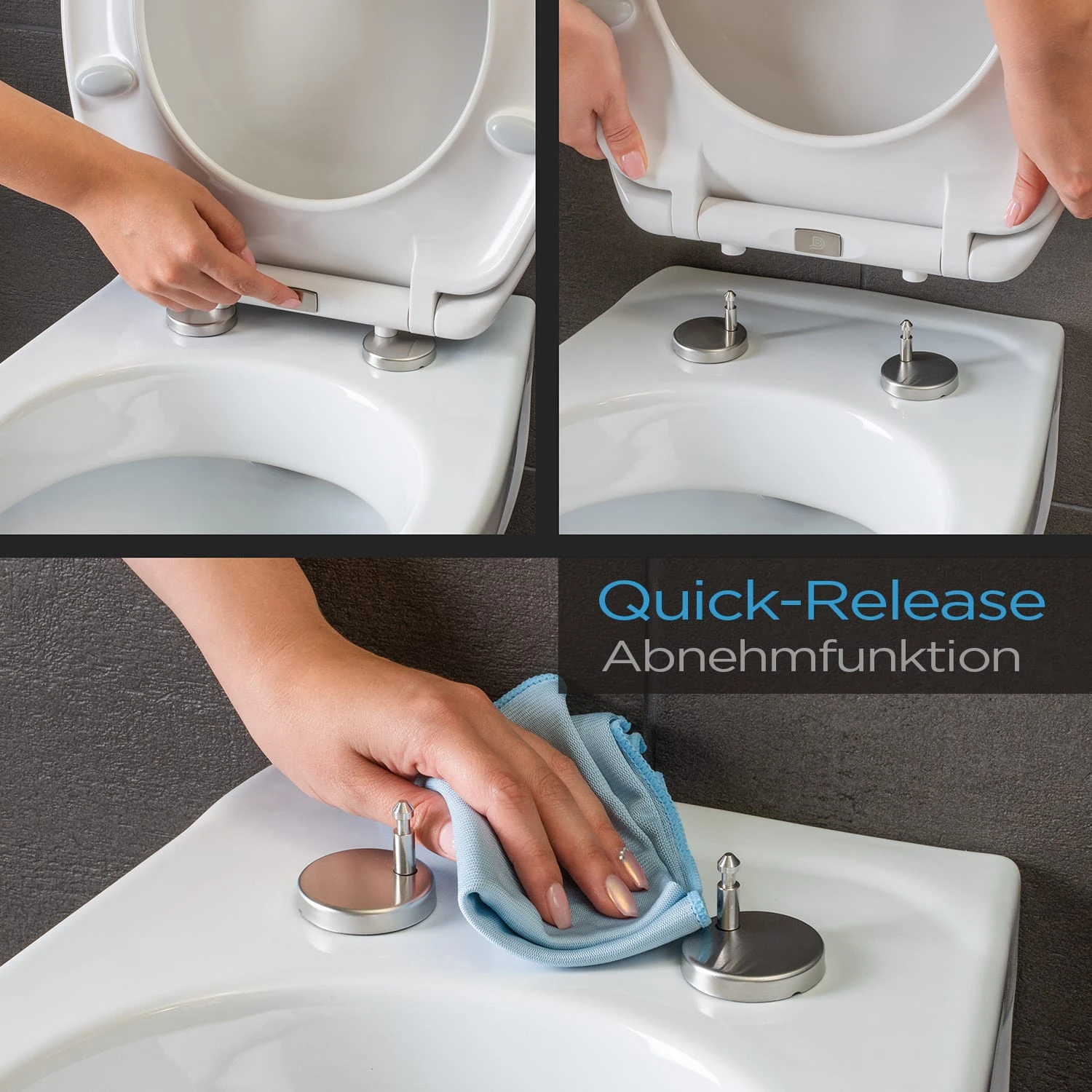 Kaiana Toilettendeckel O-Form Absenkautomatik Antibakteriell 4 Kaiana Toilettendeckel O-Form Absenkautomatik Antibakteriell – Bild 4