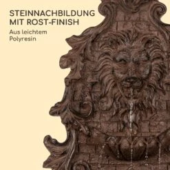 Löwenstein Wandbrunnen 2W Solar-Pumpe Polyresin 4 Weiße LED 5m Kabel -Outdoor Grills Store 10036333 de 0005 logo