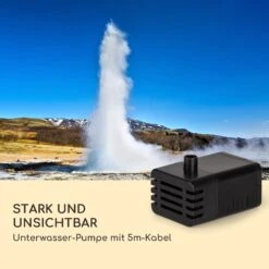 Löwenstein Wandbrunnen 2W Solar-Pumpe Polyresin 4 Weiße LED 5m Kabel -Outdoor Grills Store 10036333 de 0007 logo