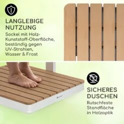 Sumatra Breeze Square Gartendusche WPC Aluminium 70x55cm Eckig -Outdoor Grills Store 10036347 de 0003 usp