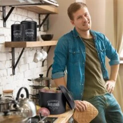 Georgia Vorratsbehälter 3er-Set Emaille-Stahlblech Vintage Rostfrei -Outdoor Grills Store 10037446 yy 0004 logo