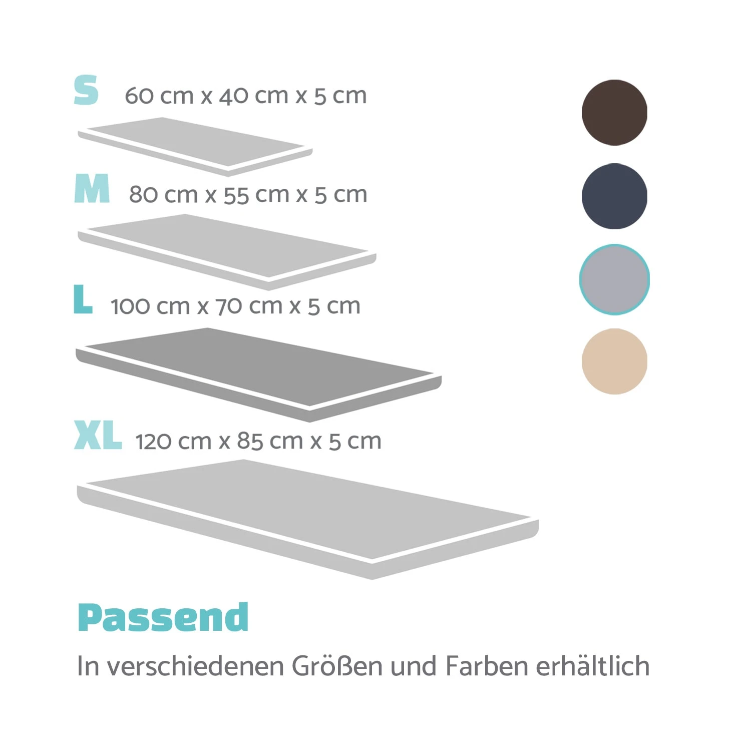 Luna Hundebett Waschbar Orthopädisch Rutschfest Memory-Schaum Größe L 7 Luna Hundebett Waschbar Orthopädisch Rutschfest Memory-Schaum Größe L – Bild 7