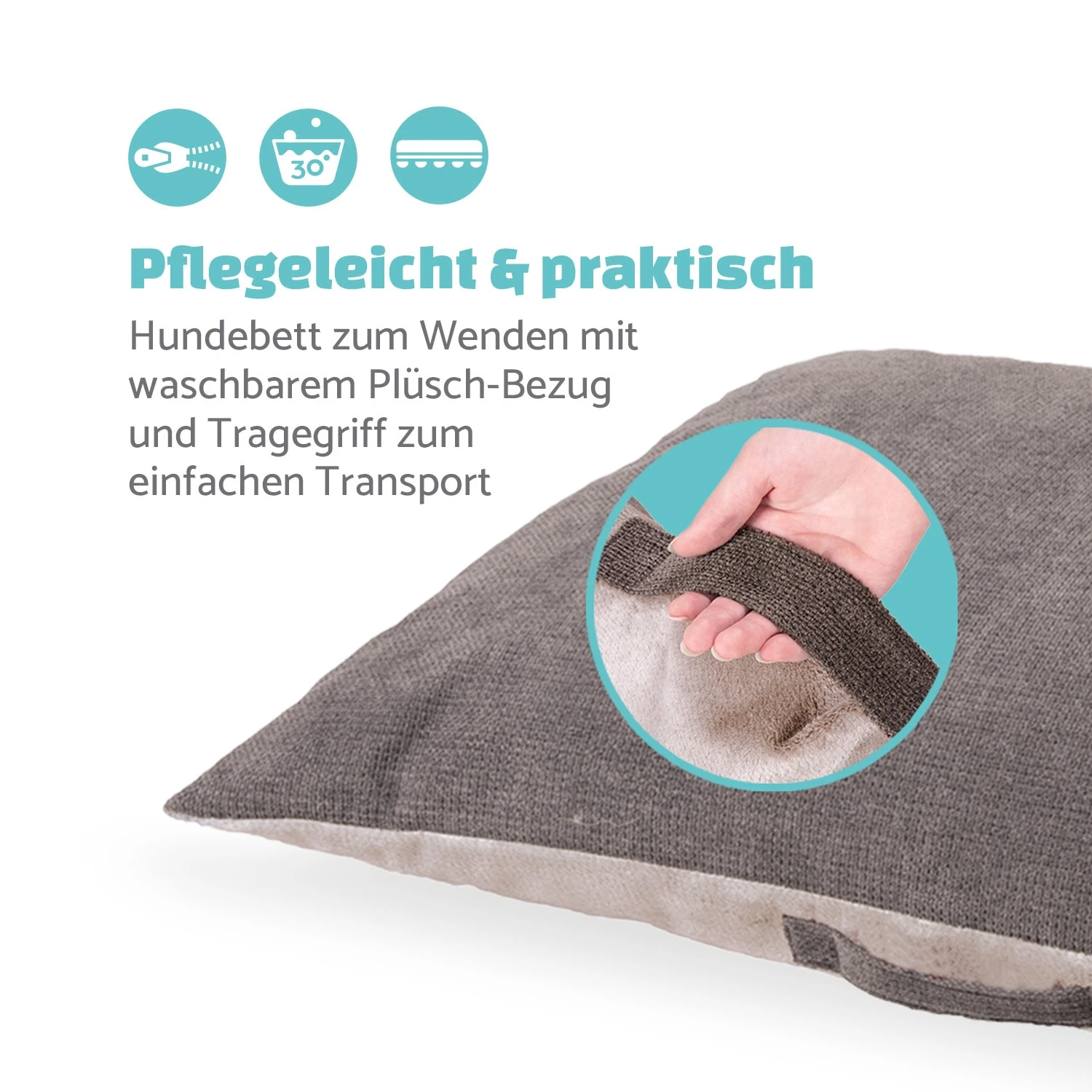 Henry Hundebett Waschbar Orthopädisch Rutschfest Atmungsaktiv Größe M 5 Henry Hundebett Waschbar Orthopädisch Rutschfest Atmungsaktiv Größe M – Bild 5