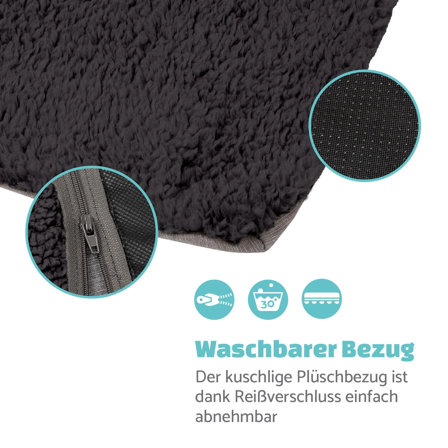 Emma Hundebett Hundekorb | Waschbar | Rutschfest | Atmungsaktiv | Wendematratze | Kissen | Größe S (67 X 20 X 59 Cm) 5 Emma Hundebett Hundekorb | Waschbar | Rutschfest | Atmungsaktiv | Wendematratze | Kissen | Größe S (67 X 20 X 59 Cm) – Bild 5
