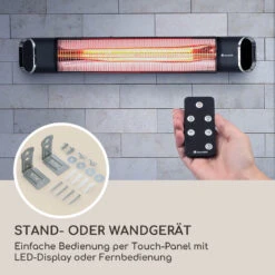 Dark Wave Stand Infrarot-Heizstrahler 2000W Goldbeschichtete Carbonröhre IP65 Standfuß -Outdoor Grills Store 10037729 de 0008 logo