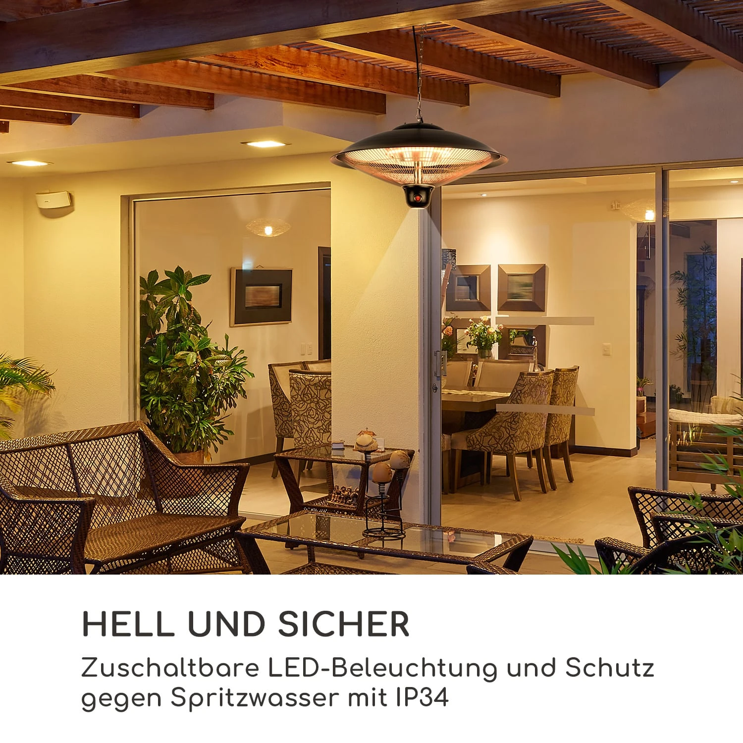 Heizsporn Deckenheizstrahler 60,5 Cm (Ø) LED-Lampe Fernbedienung 4 Heizsporn Deckenheizstrahler 60,5 Cm (Ø) LED-Lampe Fernbedienung – Bild 4