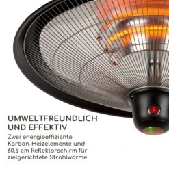 Heizsporn Deckenheizstrahler 60,5 Cm (Ø) LED-Lampe Fernbedienung 12 Heizsporn Deckenheizstrahler 60,5 Cm (Ø) LED-Lampe Fernbedienung -Outdoor Grills Store 10037731 de 0005 logo