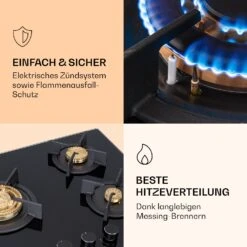 Goldflame 3 Gaskochfeld 3-flammig Messing-Brenner Glaskeramik 11 Goldflame 3 Gaskochfeld 3-flammig Messing-Brenner Glaskeramik -Outdoor Grills Store 10037805 de 0005 logo