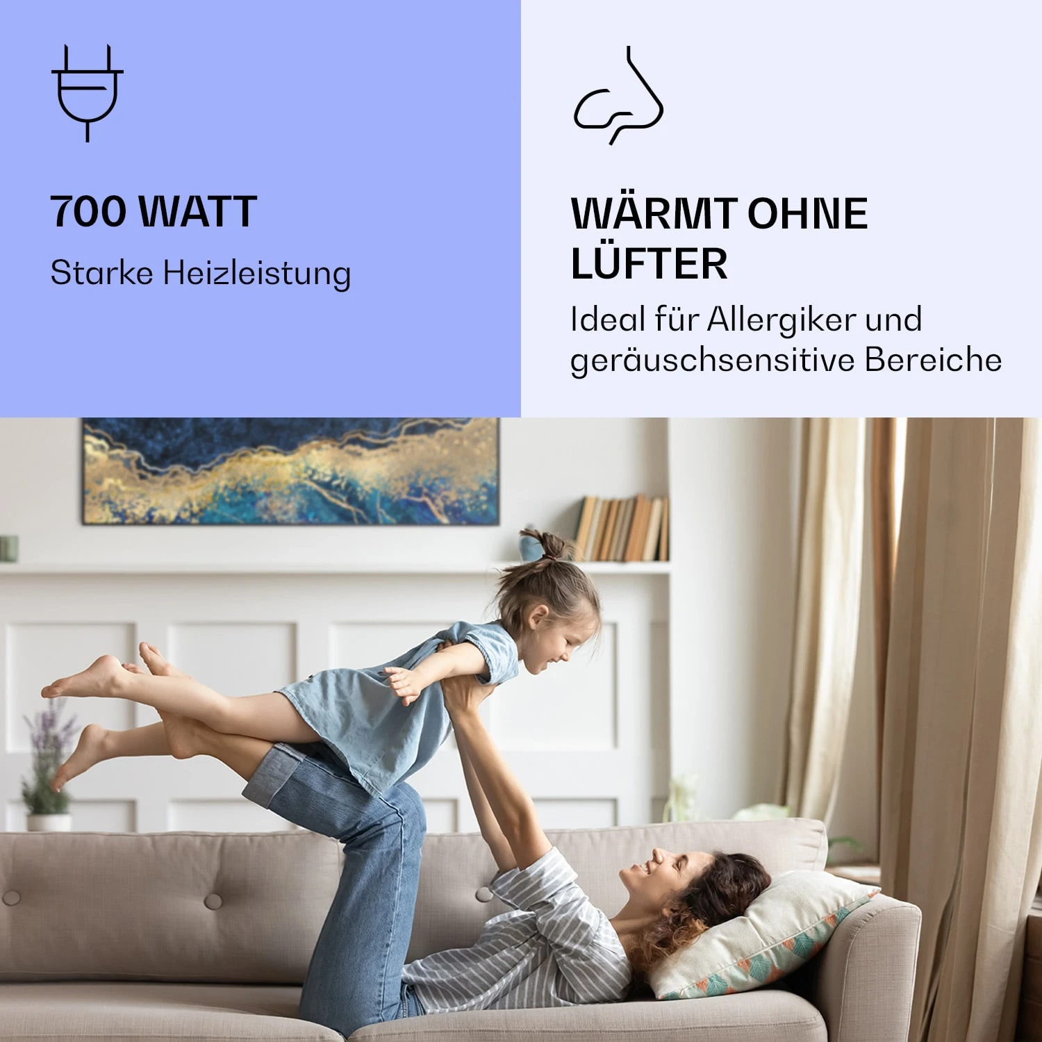 Wonderwall Air Art Smart Infrarotheizung Blauer Marmor 120x60cm 700W 5 Wonderwall Air Art Smart Infrarotheizung Blauer Marmor 120x60cm 700W – Bild 5