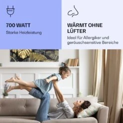 Wonderwall Air Art Smart Infrarotheizung Schwarzes Blatt 120x60cm 700W -Outdoor Grills Store 10037922 de 0005 logo