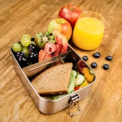 Schmatzfatz Eco Lunchbox 1200ml 19,5 X 14,5 X 6,5 Cm (BxHxT) Edelstahl -Outdoor Grills Store 10037956 yy 0005 logo