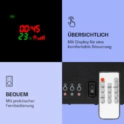 Klarstein Lamington Elektrokamin 2000 W LED-Flammen Heizlüfter Timer Ambientelicht -Outdoor Grills Store 10038005 de 0005 logo