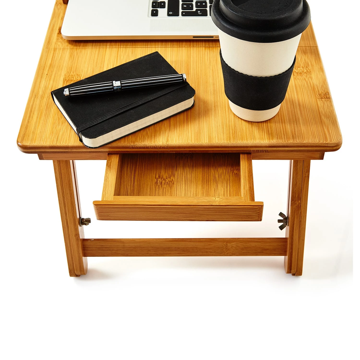 Bett-Tablett Klappbar Laptoptisch Höhenverstellbar 21-29 Cm Bambus 3 Bett-Tablett Klappbar Laptoptisch Höhenverstellbar 21-29 Cm Bambus – Bild 3