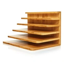 Briefablage Mit 5 Fächern DIN A4 25x17,5x16cm Stehend / Liegend Bambus -Outdoor Grills Store 10038067 yy 0003 logo