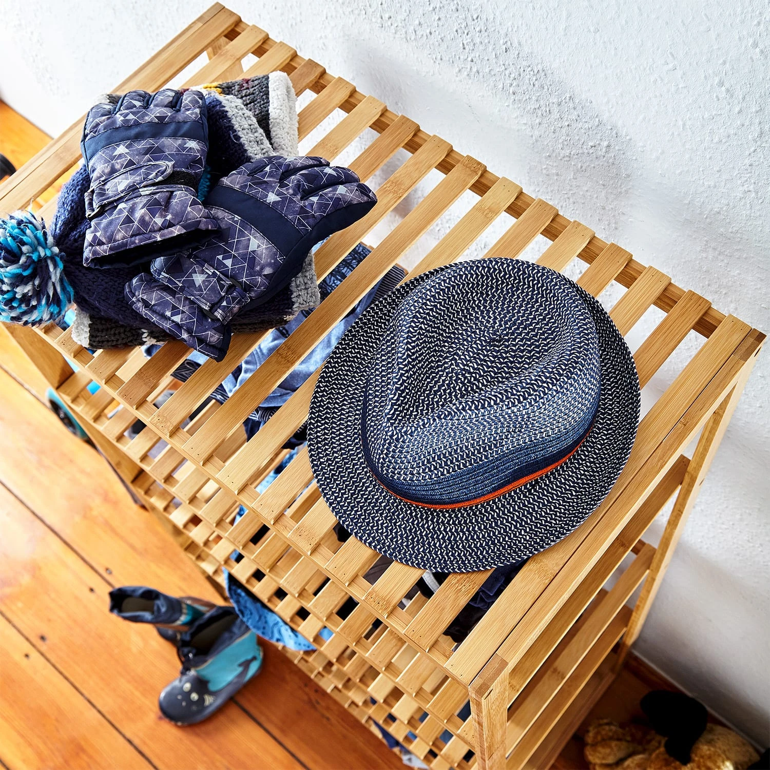 Regal Mehrzweckregal 5 Etagen 60x117,5x35cm (BxHxT) Bambus 3 Regal Mehrzweckregal 5 Etagen 60x117,5x35cm (BxHxT) Bambus – Bild 3