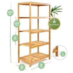 Regal Mehrzweckregal 5 Etagen 60x117,5x35cm (BxHxT) Bambus 13 Regal Mehrzweckregal 5 Etagen 60x117,5x35cm (BxHxT) Bambus -Outdoor Grills Store 10038074 yy 0007 logo