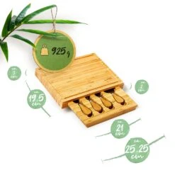 Käsebrett Mit Messerfach 25,2x3x19,5 Cm 4 Spezialmesser Pflegeleicht -Outdoor Grills Store 10038079 yy 0007 logo