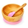 Kindergeschirr Mit Bambusschale Und Löffel 400 Ml Inkl. Saugnapf Ø: 13,7 Cm