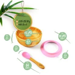 Kindergeschirr Mit Bambusschale Und Löffel 400 Ml Inkl. Saugnapf Ø: 13,7 Cm -Outdoor Grills Store 10038085 yy 0006 logo