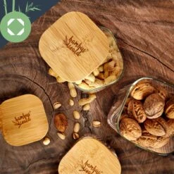 Eckiges Glas Mit Bambusdeckel Luftdicht Mit Silikonring 10x16x10 Cm 1200 Ml -Outdoor Grills Store 10038103 yy 0005 logo